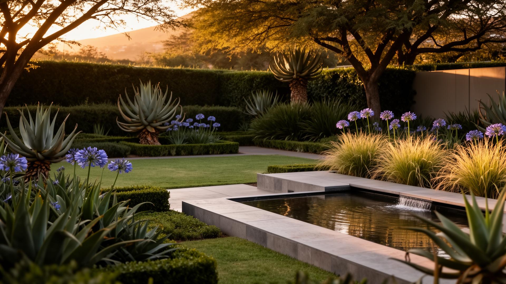Lush Pretoria garden landscape designed by Prowess Designs